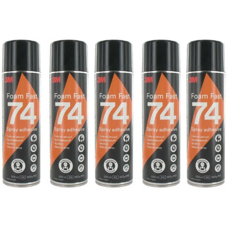 Colle En Aérosol 3M Foam Fast 74 - Spéciale Mousse X5 3 Colle En Aérosol 3M Foam Fast 74 - Spéciale Mousse X5