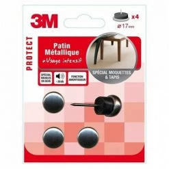 Patins Métalliques à Clouer Ø17mm (x4) 3M