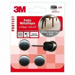 Patins Métalliques à Clouer Ø22mm (x4) 3M