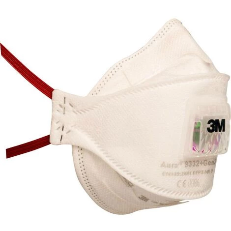 3M Aura 7100138357 Masque Anti Poussières Fines Avec Soupape FFP3 5 Pc(s) 3 3M Aura 7100138357 Masque Anti Poussières Fines Avec Soupape FFP3 5 Pc(s)