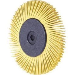 3M Brosse Radiale Bristle Brush BB-ZB, Ø X Épais. : 150 X 12 Mm, Grain 80, Couleur Jaune, Nombre De Segments : 8