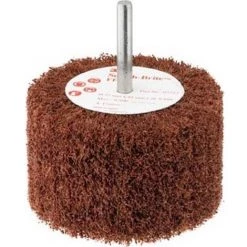 3M Meule Sur Tige Non-tissée FF-ZS, Degré De Finesse : Moyen, Ø X Hauteur 75 X 45 Mm, Vitesse Maxi. 8500 Tr/mn