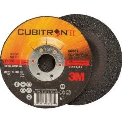 3M Disque à ébarber Cubitron (TM) II Pour L'usinage De L'acier Inoxydable, Ø X Épais. : 180 X 7 Mm, Vitesse Maxi. 8500 Tr/mn