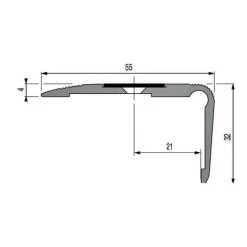 Nez De Marche Traditionnel à Bande Caoutchouc à Visser 3M Aluminium 3 M - 06 24 11