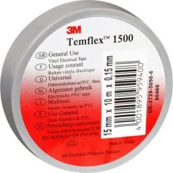 3M TEMFLEX150025X25GR Ruban Isolant Temflex 1500 Gris (L X L) 25 M X 25 Mm 1 Pc(s) - Gris -3M Soldes Magasin 13664986 2