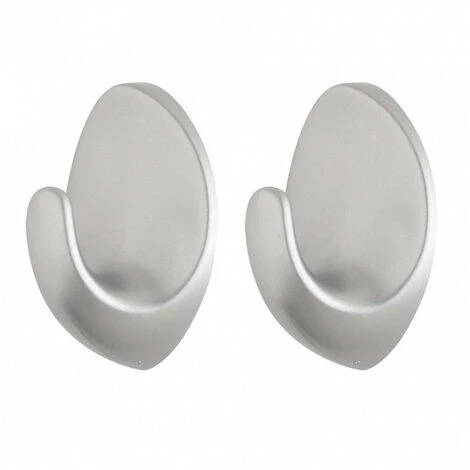 Crochets Adhésifs - Ovale - Gris - Moyen Modèle (x2) 3M 4 Crochets Adhésifs - Ovale - Gris - Moyen Modèle (x2) 3M – Image 2