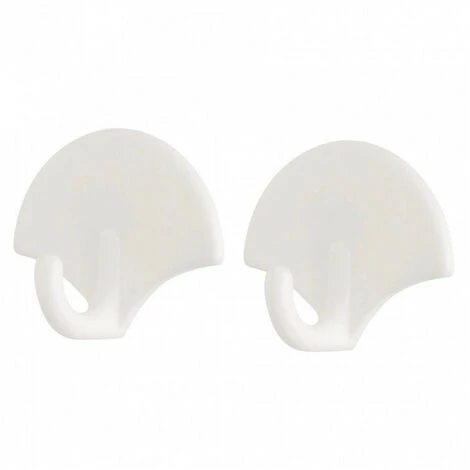 Crochets Adhésifs - éventail - Blanc (x2) 3M 4 Crochets Adhésifs - éventail - Blanc (x2) 3M – Image 2