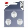 Crochets Adhésifs - Ovale - Blanc - Petit Modèle (x3) 3M -3M Soldes Magasin 14116050 1