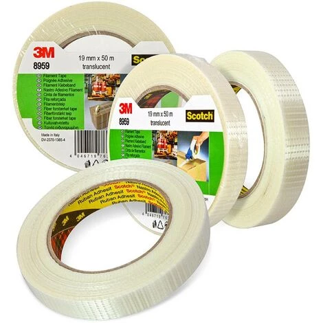 3M 8959 5856464 Ruban Adhésif à Filament Transparent (L X L) 50 M X 50 Mm 1 Pc(s) 5 3M 8959 5856464 Ruban Adhésif à Filament Transparent (L X L) 50 M X 50 Mm 1 Pc(s) – Image 3