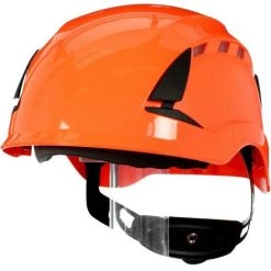 3M SecureFit X5507V-CE-4 Casque De Protection Avec Aération, Avec Capteur UV Orange EN 397 - Orange -3M Soldes Magasin 14483248 2