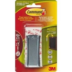 3M COMMAND ACCROCHE CADRE À TÊTE CLOU AVEC 2 LANGUETTES LARGES 2,2 KG
