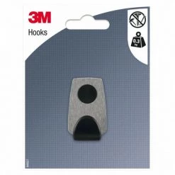 Crochet Adhésif Bi-matière Rond - Noir Et Argent - Petit Modèle 3M -3M Soldes Magasin 14790247 2