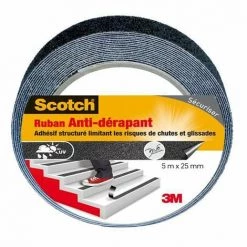 3M Adhésif Antidérapant 5mx25mm Noir, Transparent Ou Phosphorescent Scotch - Couleur: Phosphorescent