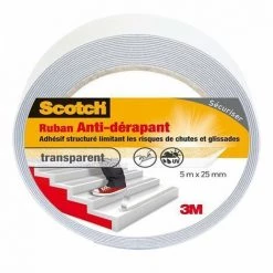 3M Adhésif Antidérapant 5mx25mm Noir, Transparent Ou Phosphorescent Scotch - Couleur: Transparent -3M Soldes Magasin 19811436 2