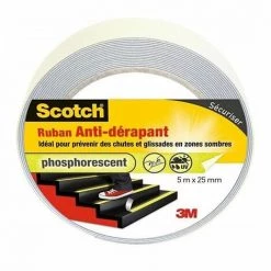 3M Adhésif Antidérapant 5mx25mm Noir, Transparent Ou Phosphorescent Scotch - Couleur: Transparent -3M Soldes Magasin 19811436 3