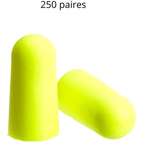 Bouchons Anti Bruit 3M Earsoft Neon, 250 Paires - Jaune 3 Bouchons Anti Bruit 3M Earsoft Neon, 250 Paires - Jaune