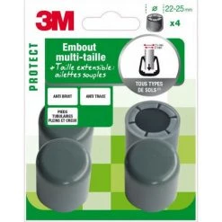 3M Lot De 4 Embouts Multi-tailles Enveloppant Gris - Ø (en Mm): 10 à 14 -3M Soldes Magasin 23558890 3