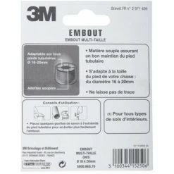3M Lot De 4 Embouts Multi-tailles Enveloppant Gris - Ø (en Mm): 10 à 14 -3M Soldes Magasin 23558890 5
