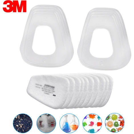 3M 5N11 10Pcs Filter Cotton & 2Pcs 501 Couvercle De Filtre N95 Filtre A Particules Pour Gaz Masque Respiratoire Utiliser Avec 6000 Series Cartouches Filtrantes 5 3M 5N11 10Pcs Filter Cotton & 2Pcs 501 Couvercle De Filtre N95 Filtre A Particules Pour Gaz Masque Respiratoire Utiliser Avec 6000 Series Cartouches Filtrantes – Image 3
