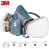 3M 7502 De Securite Respirateurs Demi-Masque Visage Avec Filtre Cartouche Masques Coton Couverture Gaz Gaz Acide De Vapeurs Organiques Protection Formaldehyde Pour L'Industrie Chimique Peinture, 1# -3M Soldes Magasin 23740290 1