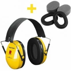 3M Casque Antibruit Peltor Optime 1 Pliable + Kit Hygiène - Jaune