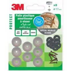 3M Lot De 8 Patins En Plastique 3M