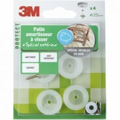 3M Lot De 4 Patins En Plastique 3M -3M Soldes Magasin 35369089 3