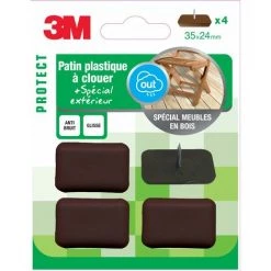 3M Lot De 4 Patins En Plastique 3M