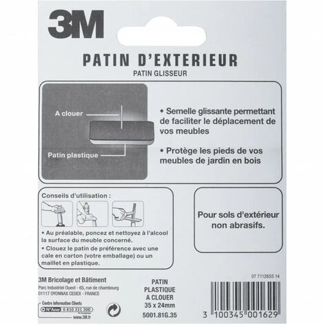 3M Lot De 4 Patins En Plastique 3M 6 3M Lot De 4 Patins En Plastique 3M – Image 4