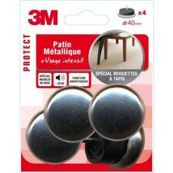 3M Lot De 4 Patins En Métal à Clouer 3M Diam. 40mm