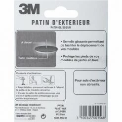 3M Lot De 4 Patins En Plastique 3M -3M Soldes Magasin 35381642 4