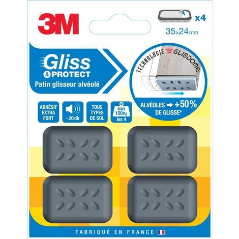 3M Lot De 4 Patins En Plastique 3M 3 3M Lot De 4 Patins En Plastique 3M