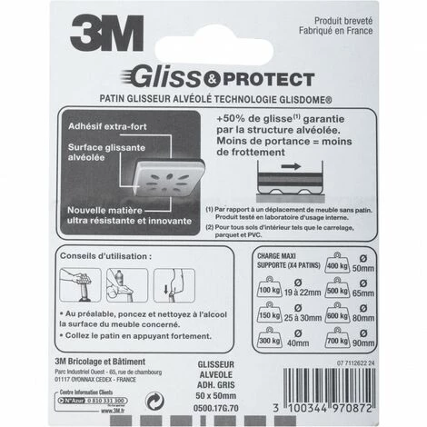 3M Lot De 4 Patins En Plastique 3M 6 3M Lot De 4 Patins En Plastique 3M – Image 4