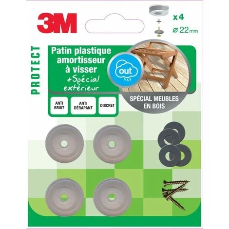 3M Lot De 4 Patins En Plastique 3M 3 3M Lot De 4 Patins En Plastique 3M