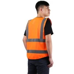 3M Gilet Reflechissant Haute Visibilite, Gilet De Securite Cycliste, Avec Poches Et Design Zippe, Orange Fluo, Taille Xxl -3M Soldes Magasin 36604486 5