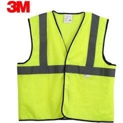 3M Gilet Reflechissant Haute Visibilite, Gilet De Securite Cycliste (Un Horizontal Et Deux Verticaux), Mesh Respirant, Jaune Fluo, Taille Xl -3M Soldes Magasin 36604503 5