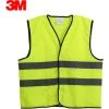 3M Gilet Reflechissant Haute Visibilite, Gilet De Securite Cycliste (Deux Horizontaux), Maille Respirante, Jaune Fluo, Taille L