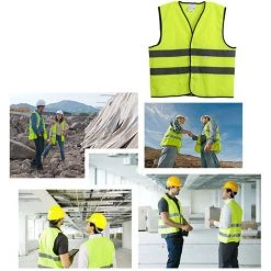 3M Gilet Reflechissant Haute Visibilite, Gilet De Securite Cycliste (Deux Horizontaux), Maille Respirante, Jaune Fluo, Taille L -3M Soldes Magasin 36604525 4