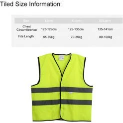 3M Gilet Reflechissant Haute Visibilite, Gilet De Securite Cycliste (Deux Horizontaux), Maille Respirante, Jaune Fluo, Taille L -3M Soldes Magasin 36604525 5