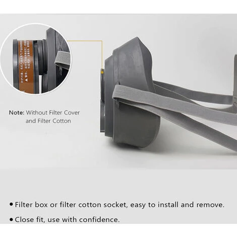 3M 3200 Masque A Poussiere Elasticite Elevee 3200 Masque Principal Sans Filtre Couvercle Et Filtre Coton Coton Protection Masque Fit Face Grey 7 3M 3200 Masque A Poussiere Elasticite Elevee 3200 Masque Principal Sans Filtre Couvercle Et Filtre Coton Coton Protection Masque Fit Face Grey – Image 5