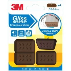 3M Lot De 4 Patins En Plastique 3M
