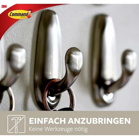 3M 3M Crochet En Métal « Classique » Command (L X L X H) 67 X 25 X 25 Mm Nickel (brossé) Contenu: 1 Pc(s) 5 3M 3M Crochet En Métal « Classique » Command (L X L X H) 67 X 25 X 25 Mm Nickel (brossé) Contenu: 1 Pc(s) – Image 3