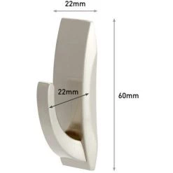 3M 3M Crochet En Métal « Modern Reflection » Command (L X L X H) 60 X 22 X 22 Mm Nickel (brossé) Contenu: 1 Pc(s) -3M Soldes Magasin 39646061 3