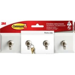 3M 3M Barre De Clé Command (L X L X H) 203 X 52 X 38 Mm Blanc, Métal Contenu: 1 Pc(s)