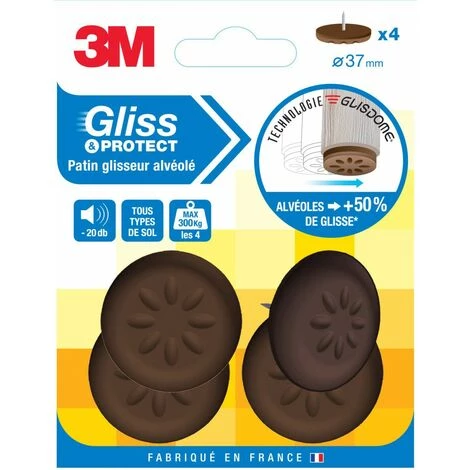 3M Lot De 4 Patins En Plastique 3M 3 3M Lot De 4 Patins En Plastique 3M