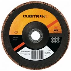 3M Disque à Lamelles Cubitron™ II 967A D. 115 Mm Granulation 80 Conique INOX Grain (Par 10)