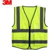 3M 10907 Haute Visibilite Gilet Reflechissant Securite Vetements De Travail Gilet De Securite Avec Poches Fermeture Eclair Conception Moto Velo Avertissement Jour Nuit Utilisation,modele: Jaune Fluorescent XXL - Modele: Jaune Fluorescent XXL