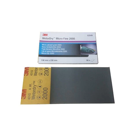 3M 2049 Feuilles Abrasives WETORDRY P2000 138 X 230 Mm 50 PIECES 3 3M 2049 Feuilles Abrasives WETORDRY P2000 138 X 230 Mm 50 PIECES