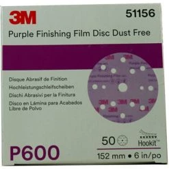 3M 51156 DISQUES ABRASIFS 260L P600 15 Pièces 50 TROUS