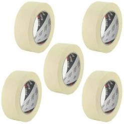 Ruban Adhésif Papier Masquage 3M 101E 19mm X5 - Blanc